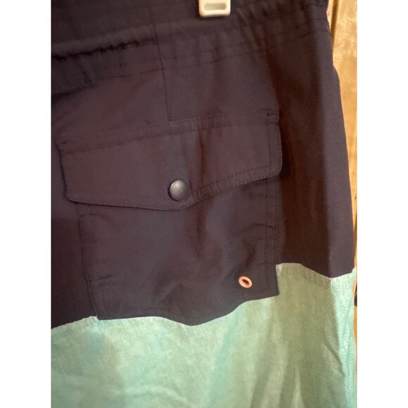 Old Navy Mens Colorblock Swim Trunks Size 34 With Pocket & Drawstring - Picture 6 of 7